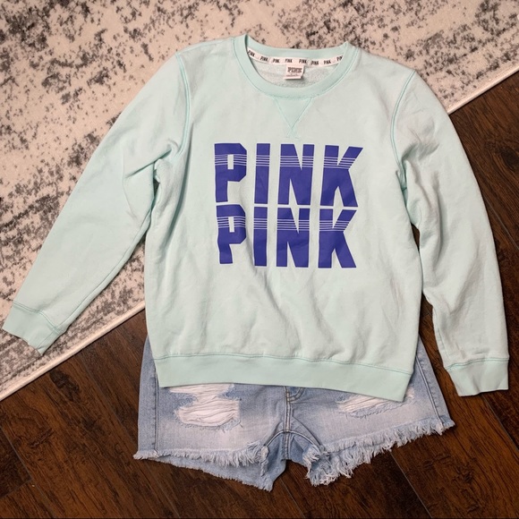 PINK VS Seafoam Green Sweatshirt - Picture 10 of 10